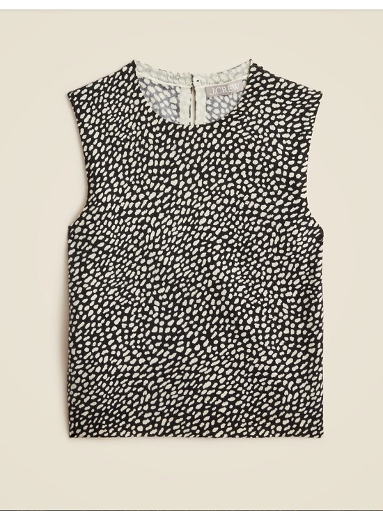 J. Crew Tops - J Crew Featherweight Cashmere Sweater Shell in Spot / Animal Print
